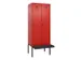 locker met bank,voor scheiding van kleding,HxBxD 2120x800x815mm,2vak