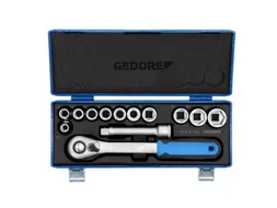 GEDORE 19 KMU-20dopsleutelset 1/2 inch,13-delig,zeskant,10-24mm