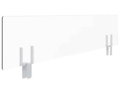 hygiënescherm 270x1170mm v. tafelscheidingswand PMMA frame staal wit