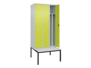 locker voor scheiding van kleding,HxBxD 2120x900x815mm,3vak - 2
