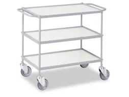 Universele Wagen 150kg 785x500mm 3 Etages Met Beugel Zilvergrijs
