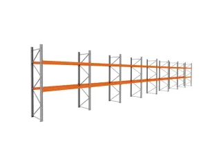 palletstelling,basis+7xaanbouw,HxBxD 3360x22500x1100mm,vakl. 3000kg - 1