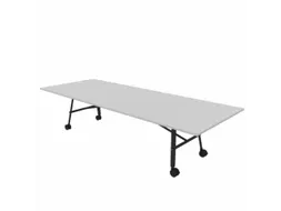 klaptafel,HxBxD 750x3200x1200mm,hoekig,4voeten donkergrijs,ovale buis