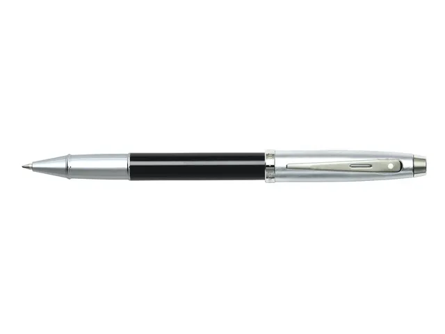 Rollerball SHEAFFER 100 E9313 Glossy black barrel brushed chrome cap n