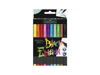 Brushpen Faber-Castell Black edition 10 stuks in karton etui - 1