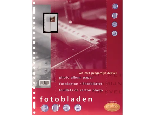 Fotobladen Multo A4 23-Gaats +Dekvel Wit 20 vel