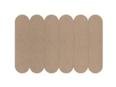 Akoestische PET-vilt ovale stroken beige 30x120cm 6 stuks