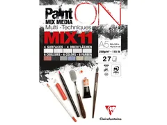 Mix Media Papier Cairefontaine 11 A5 Paint On 27 feuilles 250g ass