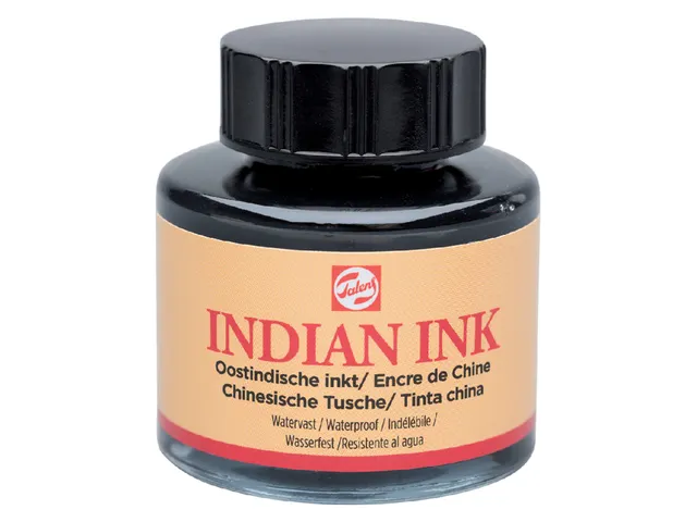 Oost-Indische inkt Talens zwart 30ml
