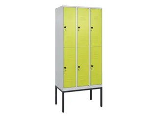 dubbeldekse locker,HxBxD 2120x900x500mm,3x2vak.,vak B 300mm - 1
