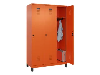 locker,HxBxD 1950x1200x500mm,3vak,vak B 400mm,draaigrendel,voeten - 1