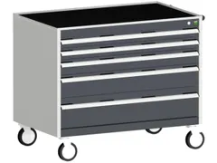 ladekast HxBxD 880x1050x650mm 5laden romp RAL7035 front RAL7016