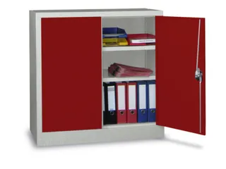 grootvolumekast met openslaande deuren,RAL7035,front RAL3000 - 2
