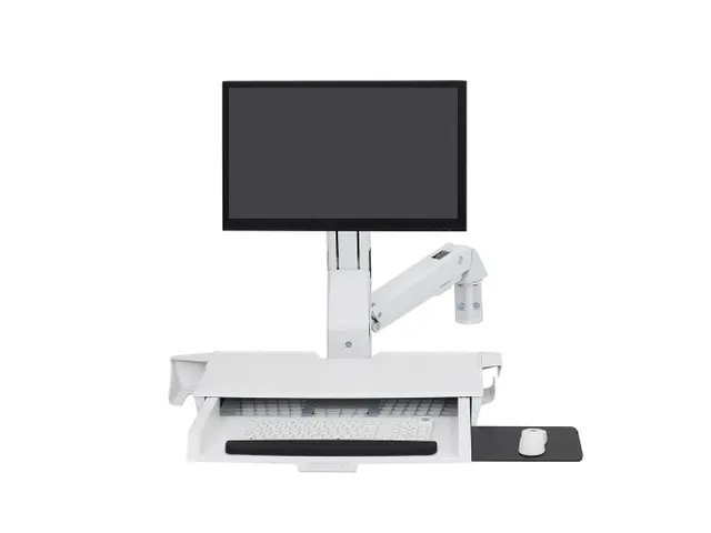 Styleview Sit-stand Combo-arm Met Worksurface Wit