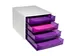 Module de classement Ecobox Linicolor 4 tiroirs - Violet