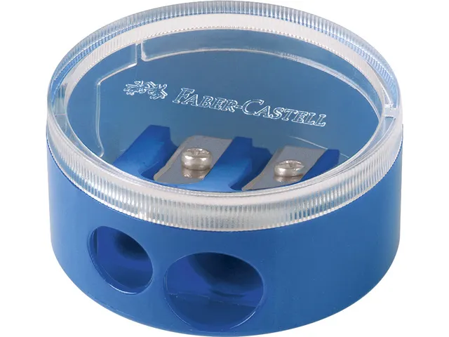 Taille-crayon Faber-Castell double rond avec réservoir boîte 18 pces