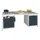 werkplaatsbureau,HxBxD 720x1700x800mm,RAL7035,front RAL7016