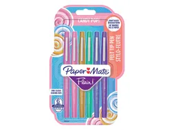 Fineliner Paper Mate Flair Candy Pop! medium assorti blister à 6 stuk