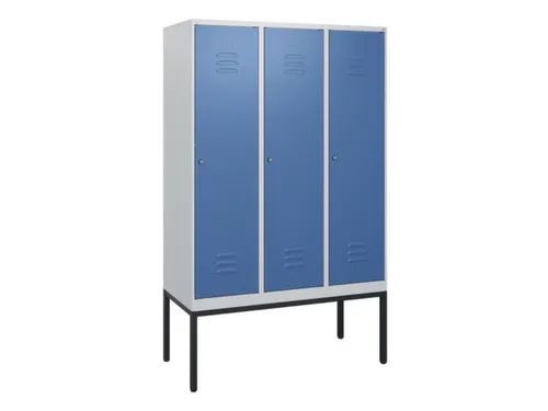 locker,HxBxD 1950x1200x500mm,3vak,vak B 400mm,cil.-slot,voetonderstel