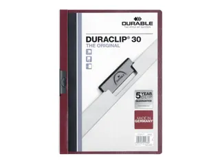 Klemmap Durable Duraclip A4 3mm 30 vellen aubergine - 1