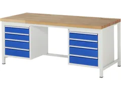 werkbank,HxBxD 840-1040x2000x900mm,beukblad,draagverm. 1250kg,4voeten