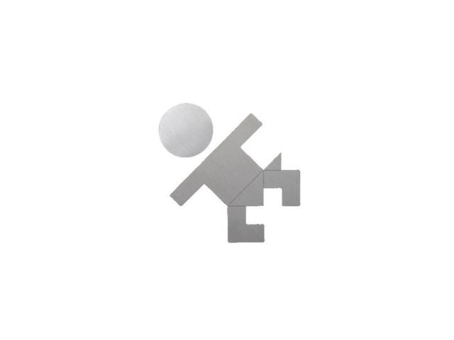 deurbord Babyverzorgingsruimte RVS zelfklevend HxB 80x80mm | AanAfwezigheidsbord.nl