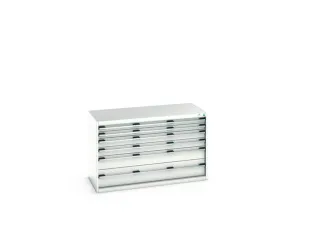ladekast HxBxD 800x1300x650mm 6laden romp RAL7035 front RAL7035 - 7