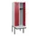 locker met bank,HxBxD 1950x600x815mm,2vak,vak B 300mm,draaigrendel