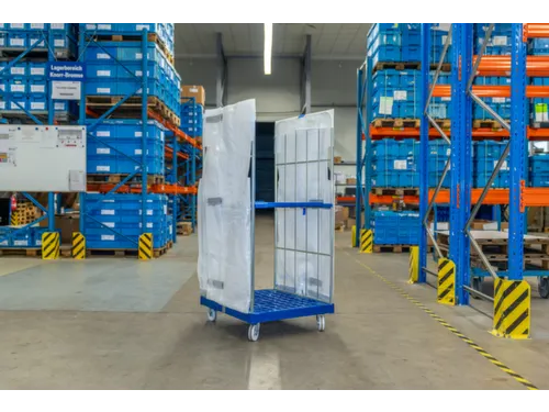 Afdekzeil,v. rolcontainer,HxB 1450x650mm,v. rolcontainer,PP,wit/blauw