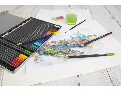 Aquarelpotlood Eberhard Faber Artist Color metalen etui a 36 stuks