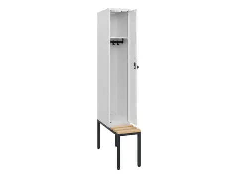 locker met bank,HxBxD 1950x300x815mm,1vak,vak B 300mm,draaigrendel