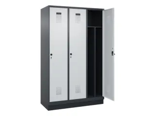 locker voor scheiding van kleding,HxBxD 1950x1200x500mm,3vak - 1