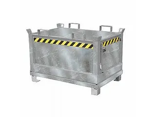klapbodemcontainer,HxLxB 860x800x1200mm,0,5m³,hijsogen,vorksloffen - 1