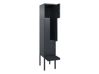 Z-garderobekast,HxBxD 2120x400x815mm,2vak,vak B 400mm,cil.-slot - 2