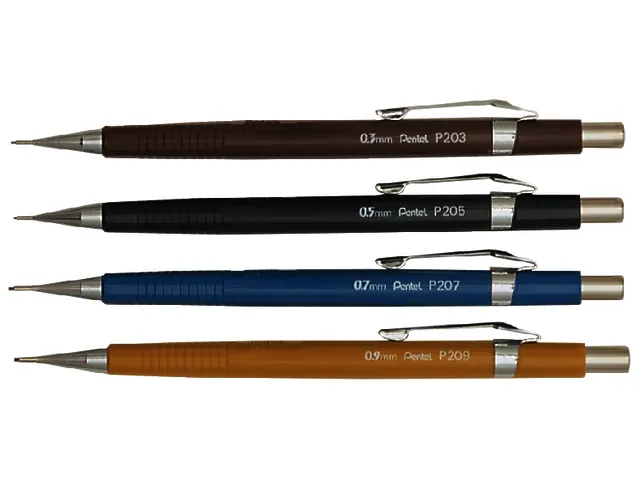 Vulpotlood pentel P205 0.5mm zwart