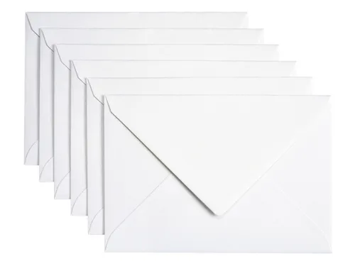 Envelop Papicolor C6 114x162mm metallic parelwit pak à 6 stuks