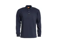 Tranemo 6371 vlamvertragende polosweater, marineblauw, maat 3XL, per s