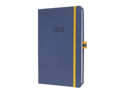 Weekagenda Linescape A5 2026 (EN) blauw Hardcover verticale indeling