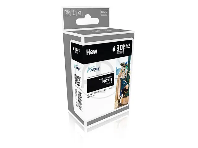 As15171 Astar Hp 711 Dnj Inkt Zwart Rebuilt Chip 80Ml