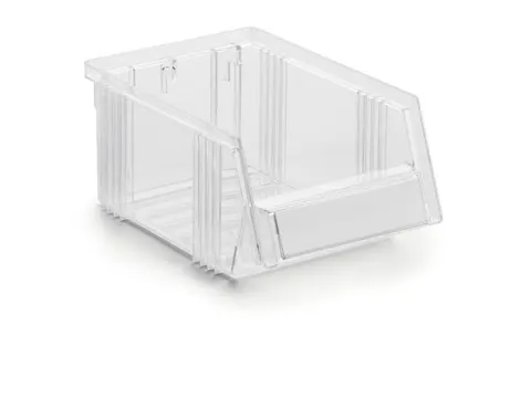 Transparante Zichtbakken Hxbxd 75x105x165mm Polystyreen Grijpopening