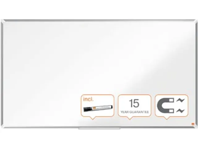 Premium Plus whiteboard, gelakt staal, 155 x 87 cm