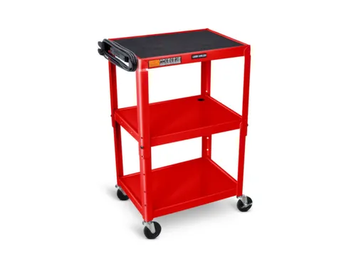 bijzetwagen,HxLxB 610-1060x610x460mm,rood,3niveau(s)
