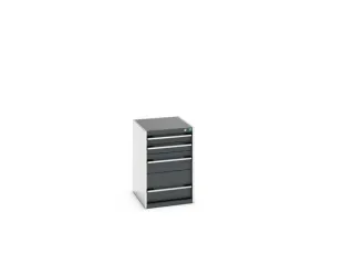ladekast HxBxD 800x525x650mm 4laden romp RAL7035 front RAL7016 - 7