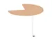 table de rallonge,haut. régl.,HxØ 720-840x1000mm,NE-érable