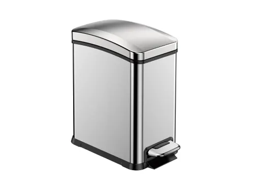 Rechthoekige Pedaalemmer New Rejoice Step Bin 8 Liter Mat Rvs