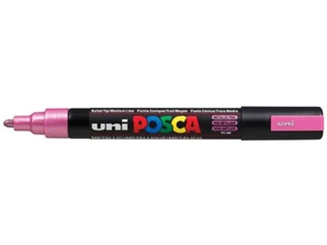 Verfstift Posca PC5M Medium Punt 1,8-2,5mm Metallic Roze