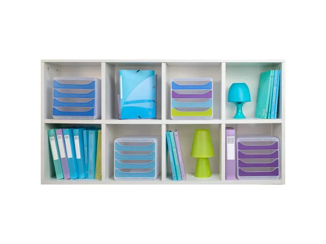 Porte-revues Mag-Cube Linicolor - Bleu glacé