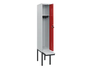 locker met bank,HxBxD 1950x300x815mm,1vak,vak B 300mm,draaigrendel - 1