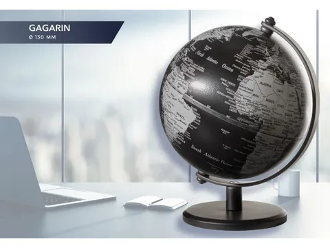 TROIKA Wereldbol Gagarin 13cm Zwart-zilver