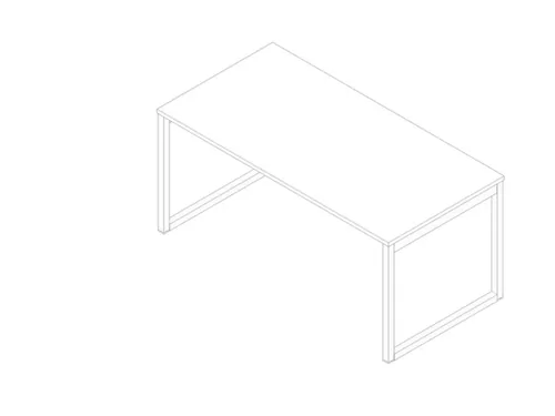 bureau,HxBxD 730x1600x800mm,blad wit,sledeframe wit